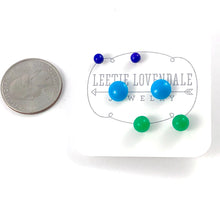 Load image into Gallery viewer, Turquoise Blue Green Tiny Stud Earrings Set
