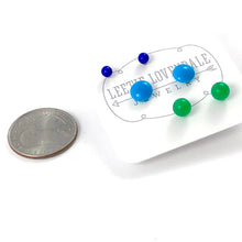 Load image into Gallery viewer, Turquoise Blue Green Tiny Stud Earrings Set