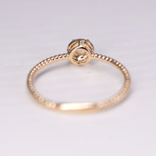 Load image into Gallery viewer, Twisted Band Round Australian Solid Opal Ring in 14K Yellow Gold