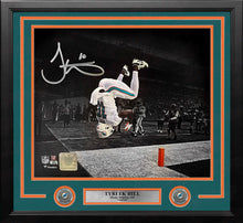 Load image into Gallery viewer, Tyreek Hill Backflip Action Miami Dolphins Autographed 16" x 20" Framed Football Photo
