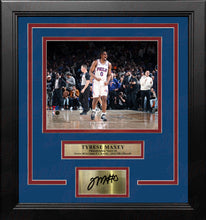Load image into Gallery viewer, Tyrese Maxey Playoff Celebration Philadelphia 76ers 8" x 10" Framed Photo with Engraved Autograph