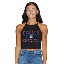 Load image into Gallery viewer, UConn Black Halter Top