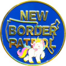 Load image into Gallery viewer, GL16-005 New My Little Border Patrol Agent Snowflake Unicorn Challenge Coin