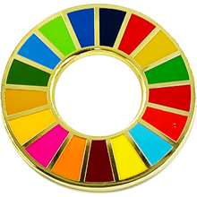 Load image into Gallery viewer, GL3-004 UN 17 Sustainable Development Goals United Nation not NATO Global Goals Lapel Pin Blueprint for Peace