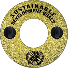 Load image into Gallery viewer, GL3-004 UN 17 Sustainable Development Goals United Nation not NATO Global Goals Lapel Pin Blueprint for Peace