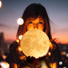 Load image into Gallery viewer, 3D Printing Moon Lamp - 16 Colors Emitting