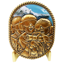 Load image into Gallery viewer, DL7-04 USS Bonhomme Richard Challenge Coin Navy Wasp-class amphibious Naval assault ship July 12 2020 Fire Fighter