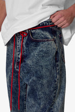 Load image into Gallery viewer, Ultra Baggy Lace Band Denim - Blue