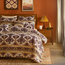 Load image into Gallery viewer, DaDa Bedding Majestic Oriental Kilim Bedspread - Royal Persian Traditional Design Intricate Ornate Ornament Print Coverlet w/ Shams