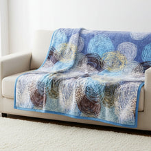 Load image into Gallery viewer, DaDa Bedding Swirly Navy Blue Lagoon Abstract Mink Flannel Fleece Throw Blanket (XY9897)