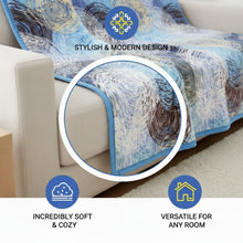 Load image into Gallery viewer, DaDa Bedding Swirly Navy Blue Lagoon Abstract Mink Flannel Fleece Throw Blanket (XY9897)