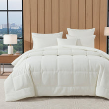 Load image into Gallery viewer, DaDa Bedding Dreamy Soft Velvet Ivory White Plush Velour Tufted Quilted Comforter Set (JHW861)