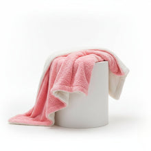 Load image into Gallery viewer, DaDa Bedding Luxury Blossom Pink Rose Buds Pink Sherpa Backside Faux Fur Throw Blanket (BL-171752)