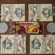 Load image into Gallery viewer, DaDa Bedding Set of 4-Pieces Dancing Women African Kwanzaa Tapestry Dining Table Placemats 13” x 19” (18117)