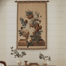Load image into Gallery viewer, DaDa Bedding Spring Harvest Elegant Botanical Baroque Woven Tapestry Wall Hanging - 28" x 43"