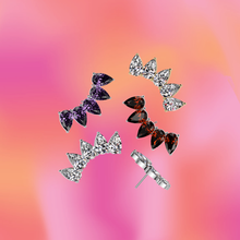 Load image into Gallery viewer, Glittering Arc Flat Back Stud