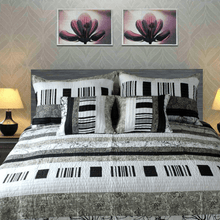 Load image into Gallery viewer, Tache Cotton Black White Gray Modern New York Penthouse Cushion Cover 2-Pieces (DXJ107075)