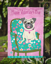 Load image into Gallery viewer, Happy Valentine's Day Pug Garden Flag - Outdoor Decorative Yard Flag VHA3002GF