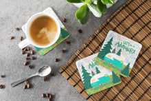 Load image into Gallery viewer, Let's Adventure Glamping Trailer Coasters - Set of 4 Lightweight Foam, Absorbent Drink Coasters VHA3003FC