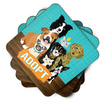 Load image into Gallery viewer, Adopt Pets Adoption Coasters - Set of 4 Lightweight Foam, Absorbent Drink Coasters VHA3007FC