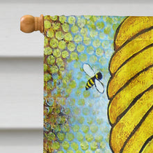 Load image into Gallery viewer, Bee Grateful Girl with Beehive Flag Canvas House Size VHA3008CHF