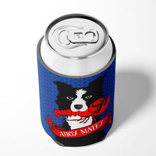 Load image into Gallery viewer, Ahoy Matey Nautical Border Collie Can or Bottle Hugger VHA3011CC