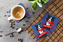 Load image into Gallery viewer, Ahoy Matey Nautical Border Collie Coasters - Set of 4 Lightweight Foam, Absorbent Drink Coasters VHA3011FC