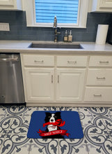 Load image into Gallery viewer, Ahoy Matey Nautical Border Collie Machine Washable Memory Foam Mat VHA3011RUG