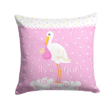 Load image into Gallery viewer, It's a Baby Girl Throw Pillow - 14x14 Decorative Pillow – Art for Your Home &amp; Patio VHA3013PW1414