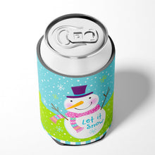 Load image into Gallery viewer, Christmas Snowman Let it Snow Can or Bottle Hugger VHA3017CC
