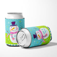 Load image into Gallery viewer, Christmas Snowman Let it Snow Can or Bottle Hugger VHA3017CC