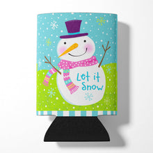 Load image into Gallery viewer, Christmas Snowman Let it Snow Can or Bottle Hugger VHA3017CC