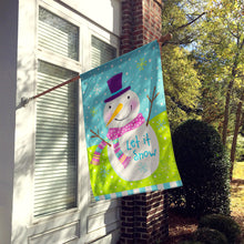Load image into Gallery viewer, Christmas Snowman Let it Snow Flag Canvas House Size VHA3017CHF