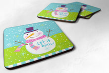 Load image into Gallery viewer, Christmas Snowman Let it Snow Foam Coaster  VHA3017FC
