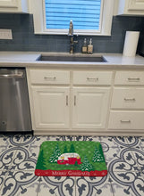 Load image into Gallery viewer, Christmas Vintage Glamping Trailer Machine Washable Memory Foam Mat VHA3018RUG