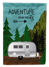 Load image into Gallery viewer, Airstream Camper Adventure Awaits Garden Flag - Outdoor Decorative Yard Flag VHA3022GF
