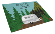 Load image into Gallery viewer, Airstream Camper Adventure Awaits Glass Cutting Boards – Durable, Decorative Kitchen Art Large VHA3022LCB