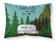 Load image into Gallery viewer, Airstream Camper Adventure Awaits Fabric Standard Pillowcase – Artistic Decorative Front, White Back VHA3022PILLOWCASE