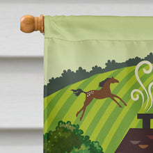 Load image into Gallery viewer, Folk Art Country House Flag Canvas House Size VHA3024CHF