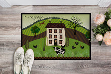Load image into Gallery viewer, Folk Art Country House Doormat - 18x27 Decorative Floor Mat – Indoor/Outdoor Rug with Artistic Flair VHA3024MAT