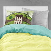 Load image into Gallery viewer, Folk Art Country House Fabric Standard Pillowcase – Artistic Decorative Front, White Back VHA3024PILLOWCASE