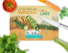 Load image into Gallery viewer, RV Camper Camping Wander Glass Cutting Boards – Durable, Decorative Kitchen Art Large VHA3027LCB