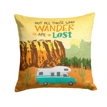 Load image into Gallery viewer, RV Camper Camping Wander Throw Pillow - 14x14 Decorative Pillow – Art for Your Home &amp; Patio VHA3027PW1414