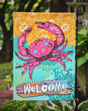 Load image into Gallery viewer, Coastal Pink Crab Garden Flag - Outdoor Decorative Yard Flag VHA3028GF
