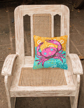 Load image into Gallery viewer, Coastal Pink Crab Fabric Decorative Pillow VHA3028PW1818