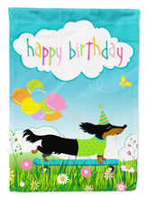 Load image into Gallery viewer, Happy Birthday Dachshund Flag Canvas House Size VHA3029CHF