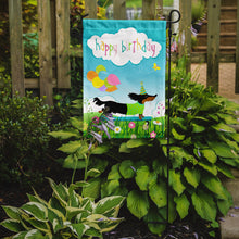 Load image into Gallery viewer, Happy Birthday Dachshund Garden Flag - Outdoor Decorative Yard Flag VHA3029GF