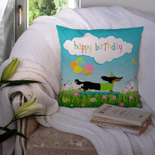 Load image into Gallery viewer, Happy Birthday Dachshund Throw Pillow - 14x14 Decorative Pillow – Art for Your Home &amp; Patio VHA3029PW1414