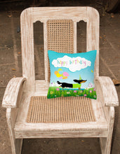 Load image into Gallery viewer, Happy Birthday Dachshund Fabric Decorative Pillow VHA3029PW1818
