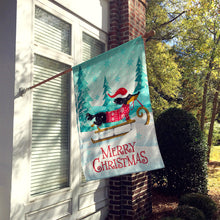 Load image into Gallery viewer, Merry Christmas Dachshund Flag Canvas House Size VHA3030CHF